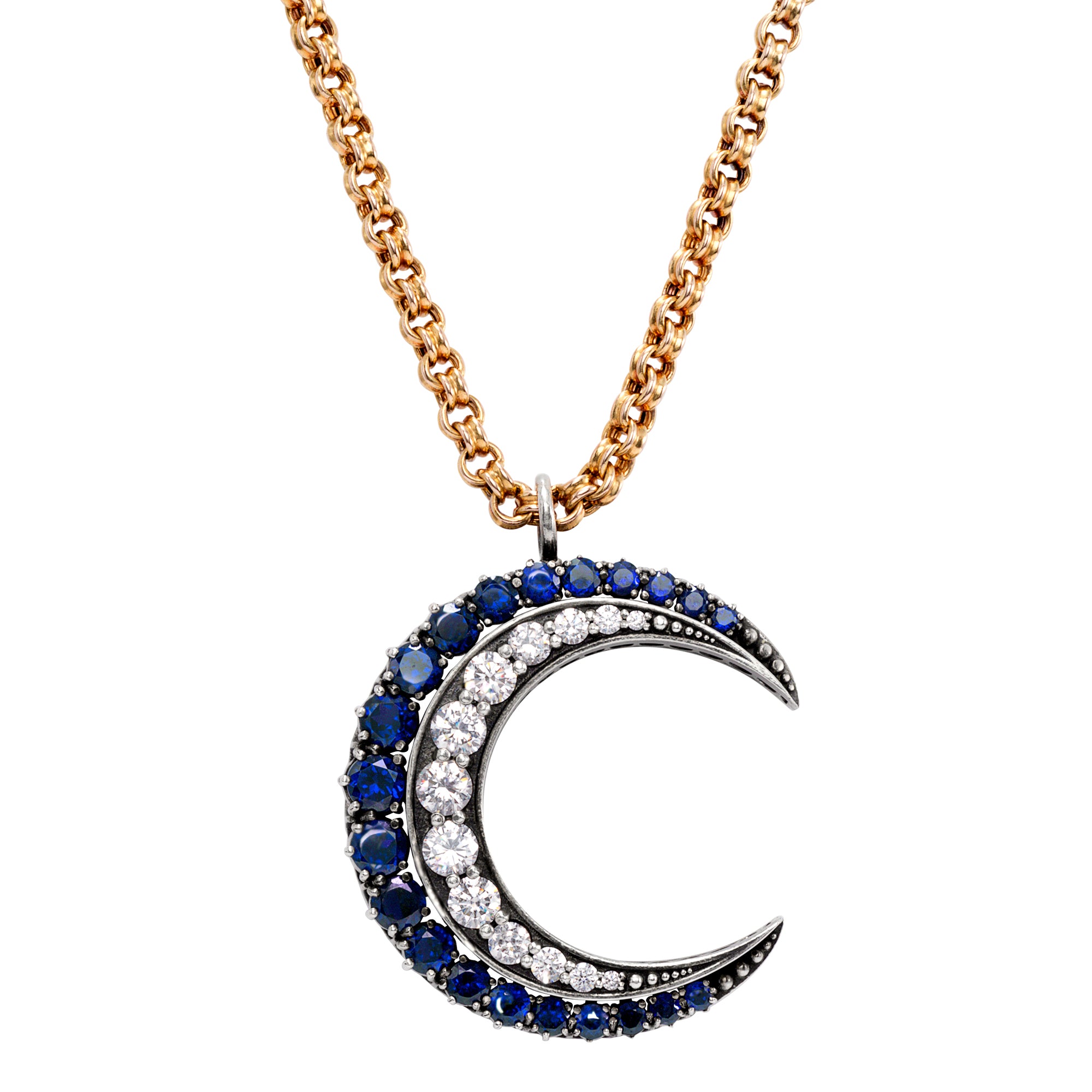 The Crescent Blue Sapphire-Large | Skyler+Jones